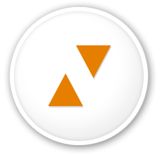 White circle, orange triangles