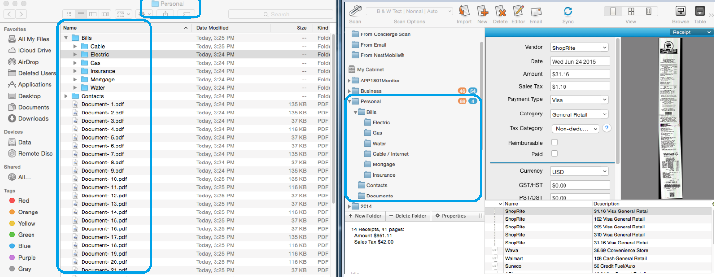 mac export list of files and medata in a directory